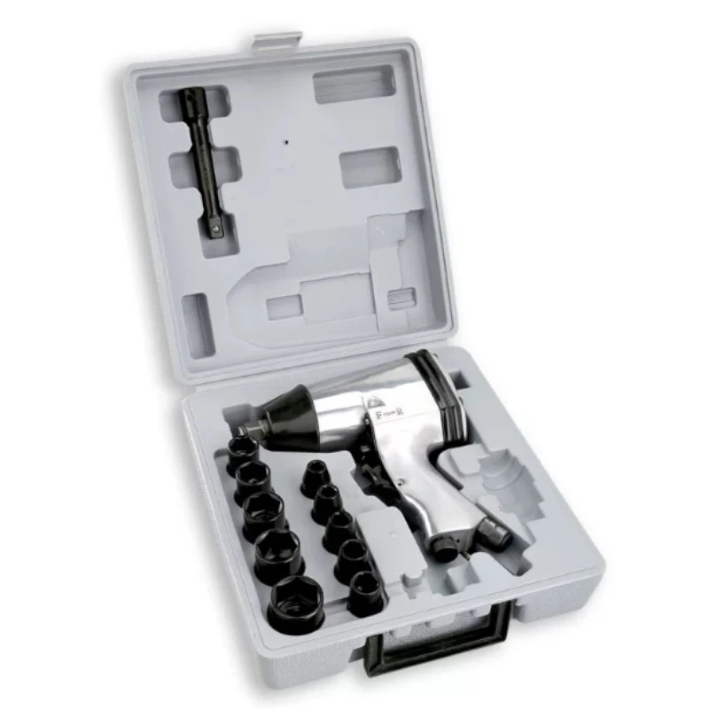 1/2 Inch Air Impact Wrench Kit, High Torque Pneumatic Wrench Set for Auto Repair Work