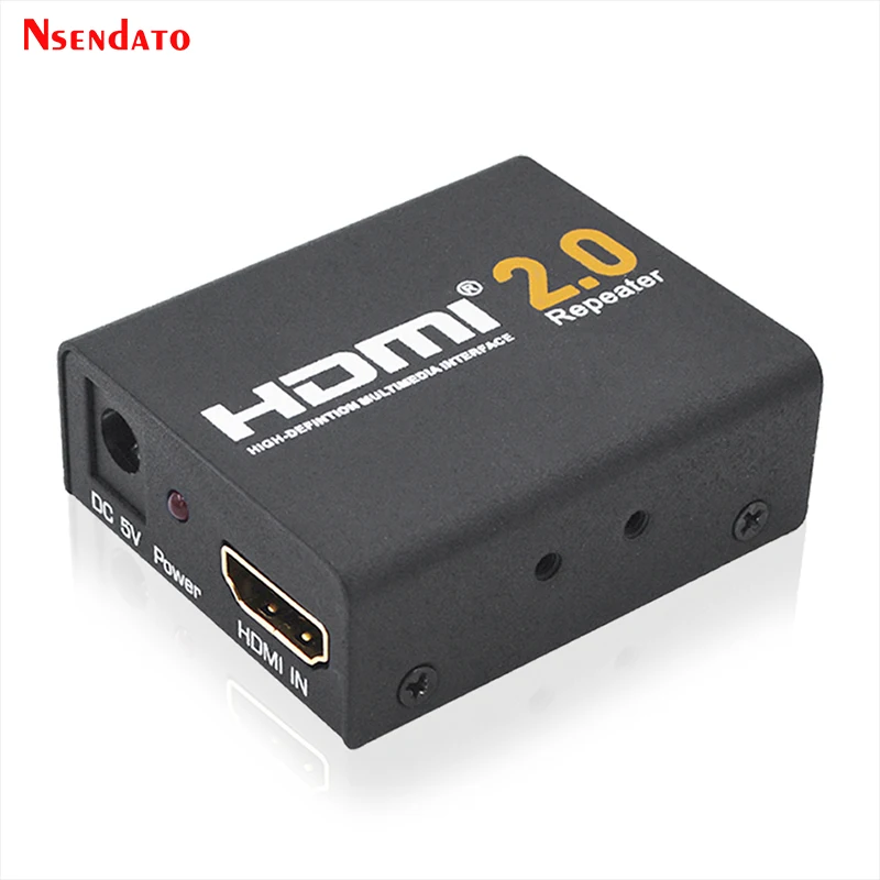 Mini 4K*2K HDMI-Compatible 2.0 Extender Repeater 40M 3D 18Gbps HDMI 2.0 Signal Amplifier Booster Adapter For PS4 HDTV PC Monitor