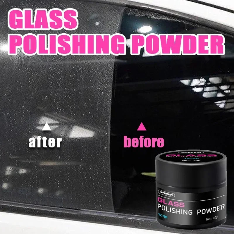 

30G Glass Polishing Compound Powder Detergent Window Cleaner Glasses Scratch Remover Car Glass Cleaning Powder Safe Windshield