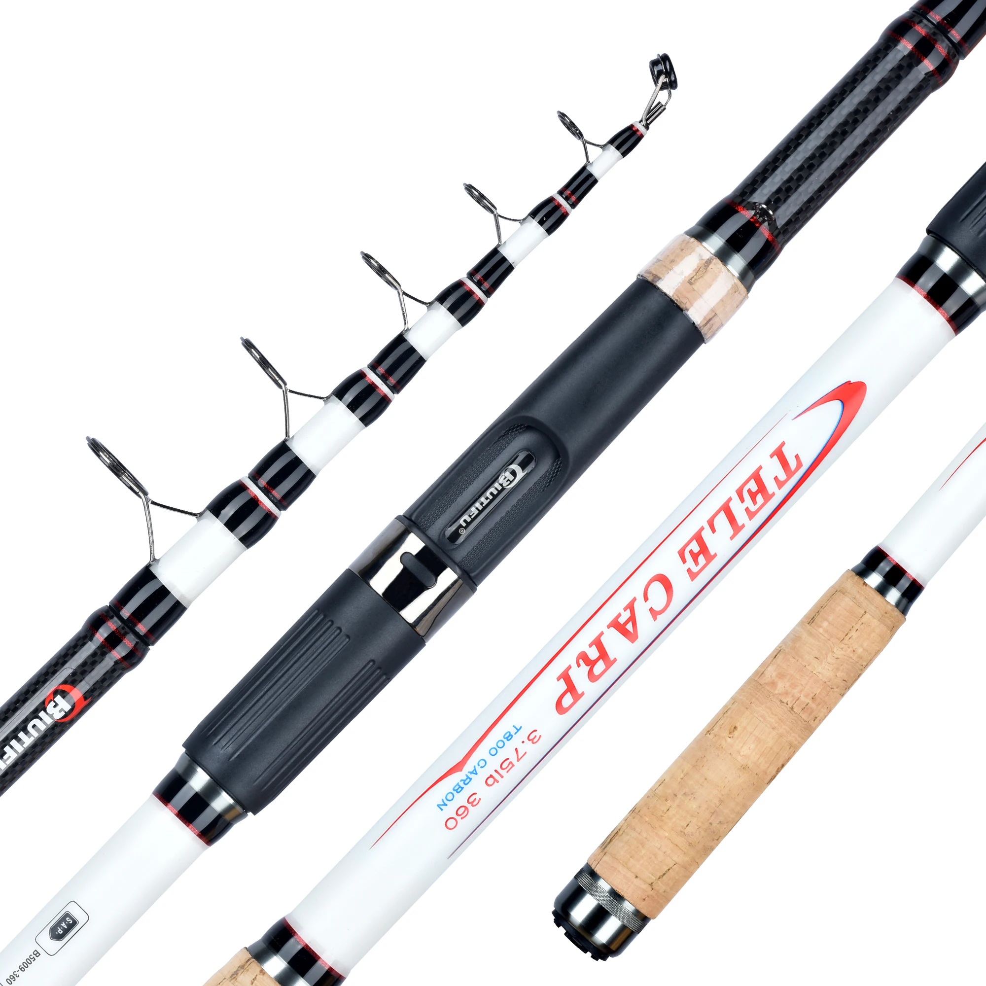 

3.75lbs Telescopic Carp Fishing Rods 3.0/3.6/3.9/4.2m T800 Carbon Travel Spinning Surfcasting 40-180g Lake Sea Hard Pole