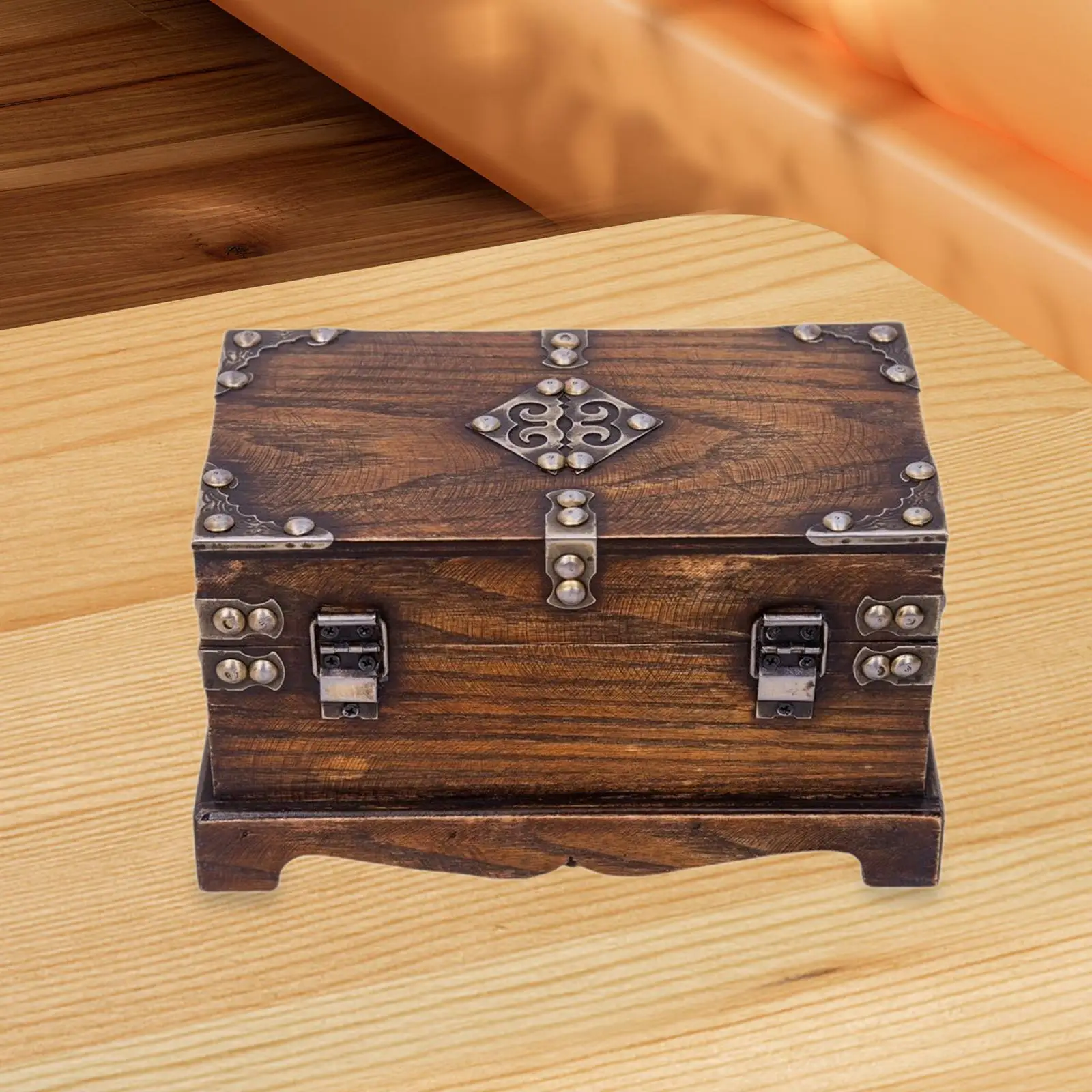 Vintage opbergdoos Schatkist Collectie Woondecoratie Multifunctionele sieradendoos Aandenken Doos Decoratieve houten kist