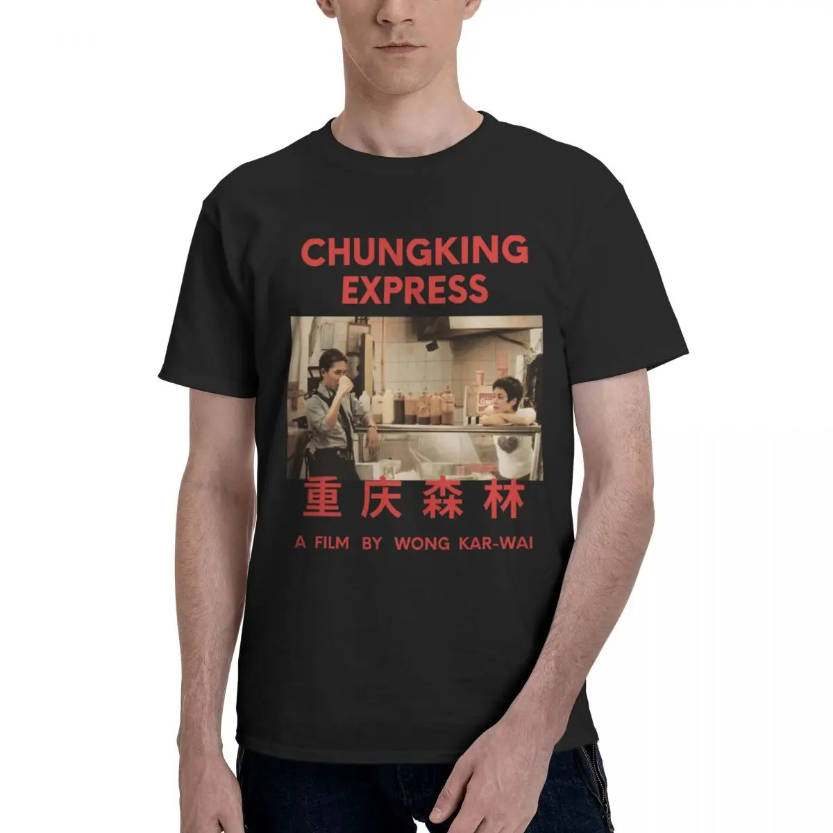 Men Chungking Express Wong Kar Wai Funny T Shirt Streetwear Cotton Crewneck Shirt Men