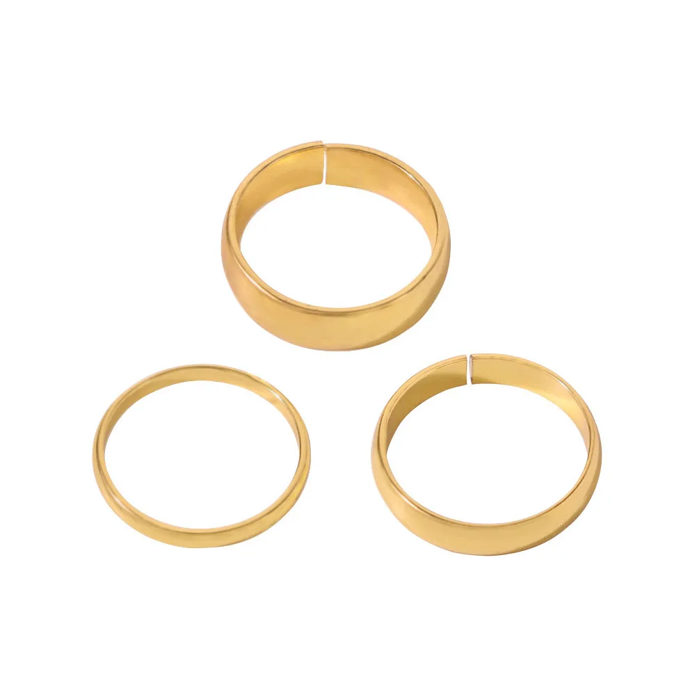 

3 Pcs Retro Rings Golden Fashion Jewelry Unique Vintage Adjustable Finger Rings Beautiful Color Polishing Birthday