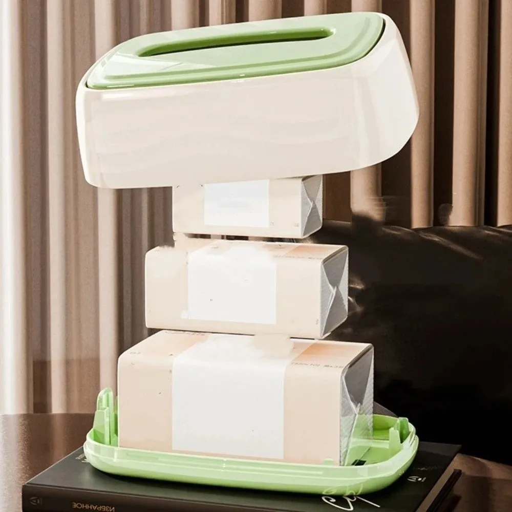

Plastic Tissue Box Holder Dust-proof Portable Napkin Holder Minimalist Large Capacity Tissue Paper Dispenser Car Use