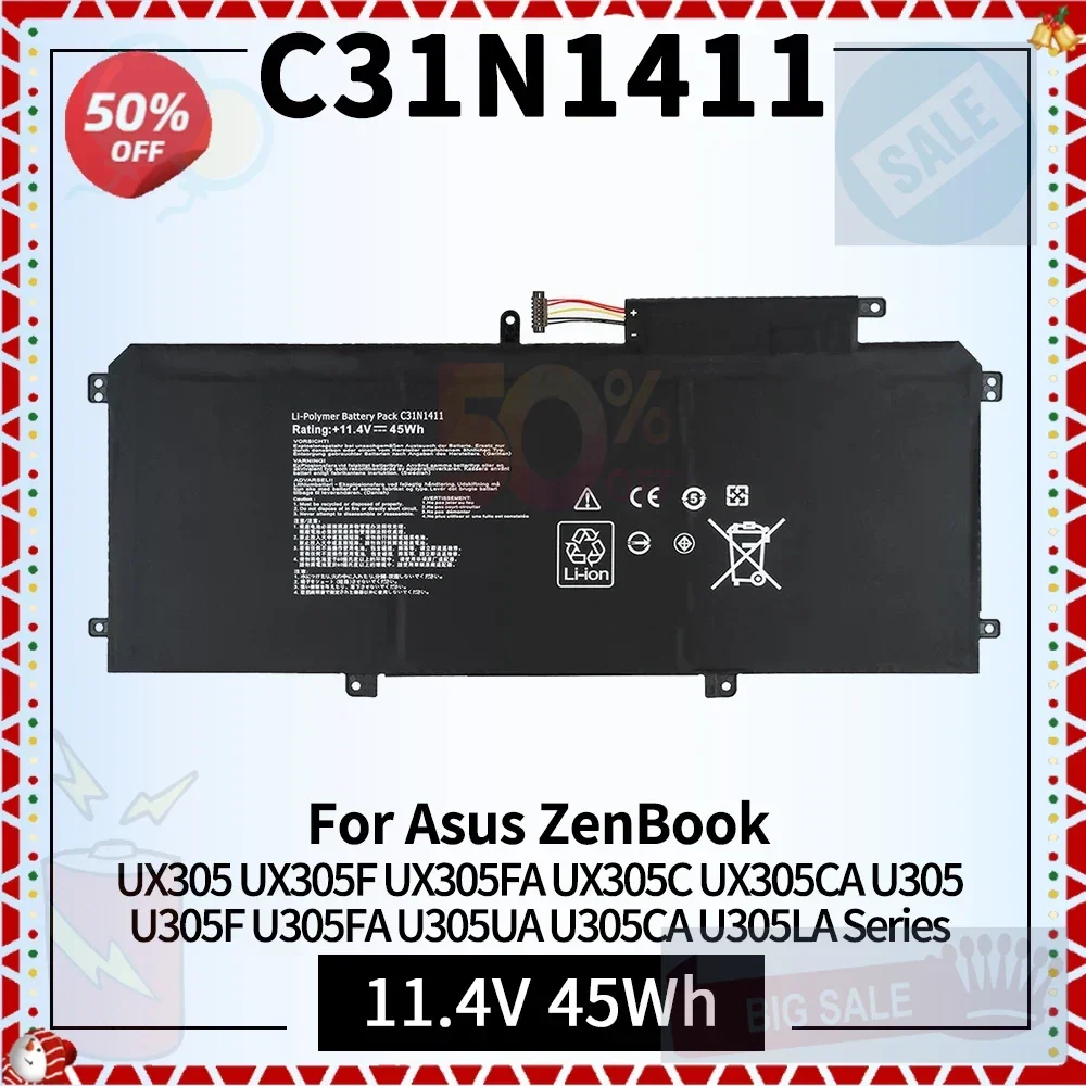 C31N1411 Laptop Battery Compatible for ASUS ZenBook C31N1411 UX305 UX305F UX305FA UX305C UX305CA U305 U305F U305FA U305UA U305CA