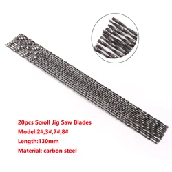 20Pcs/lot Diamond Wire Saw Blade Cutter Jewelry Metal Cutting Jig Blades Woodworking Hand Craft Tools Scroll Spiral Teeth
