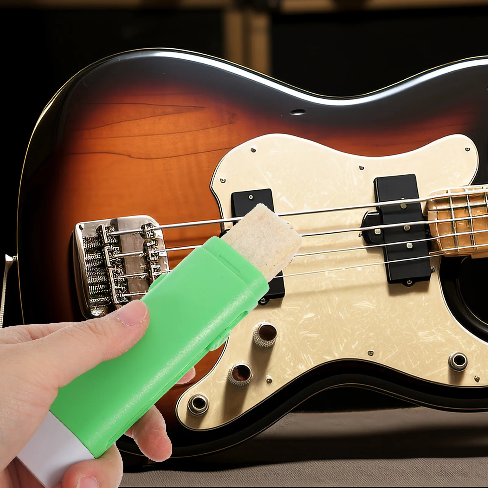 

String Cleaner Scrubber Reusable Portable Bass Cello Cleaning Tool Guitar Maintenance Supplies Fretboard Lubricant Stick For