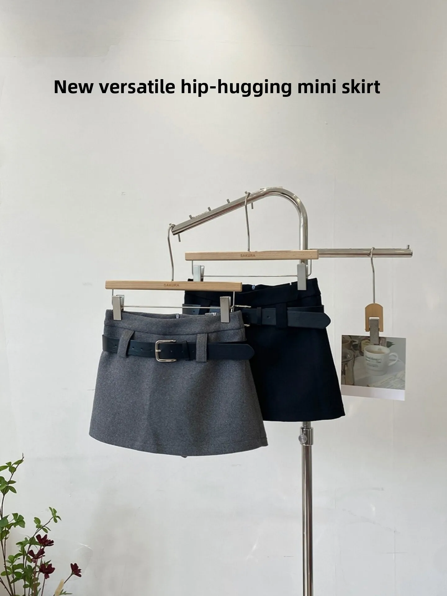 

Юбка-шорты с высокой талией из шерстяной ткани, женская, весенняя, в корейском стиле, с запахом, средней длины