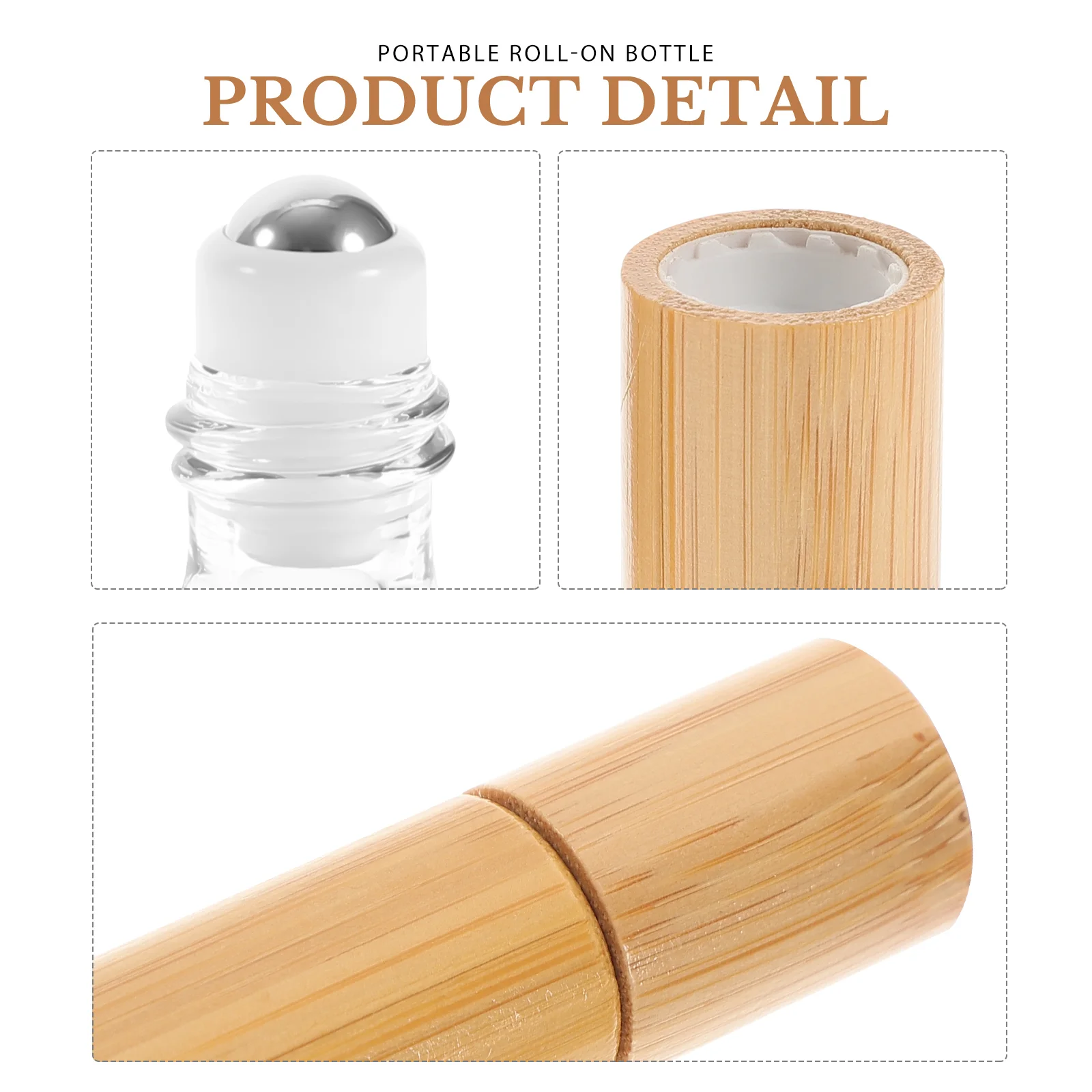 Oils Essential Bottle Perfume Convenient Cosmetics Sub Mini Bamboo Multipurpose Glass Travel