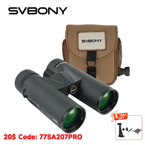 Svbony SA207PRO 8x42 ED APO Binoculars Flat Field Ultra Wide-angle Magnesium Alloy Body BaK4 FBMC IPX7 for Bird Watching Camping