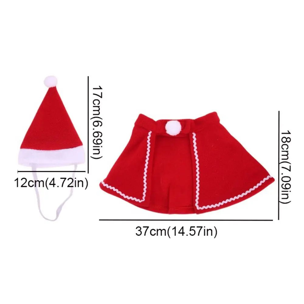 Christmas Cat Costume Soft Dog Christmas Cape Hat Adjustable Red Pet Xmas Hat Comfortable Christmas Pet Cloak for New Year - Image 6