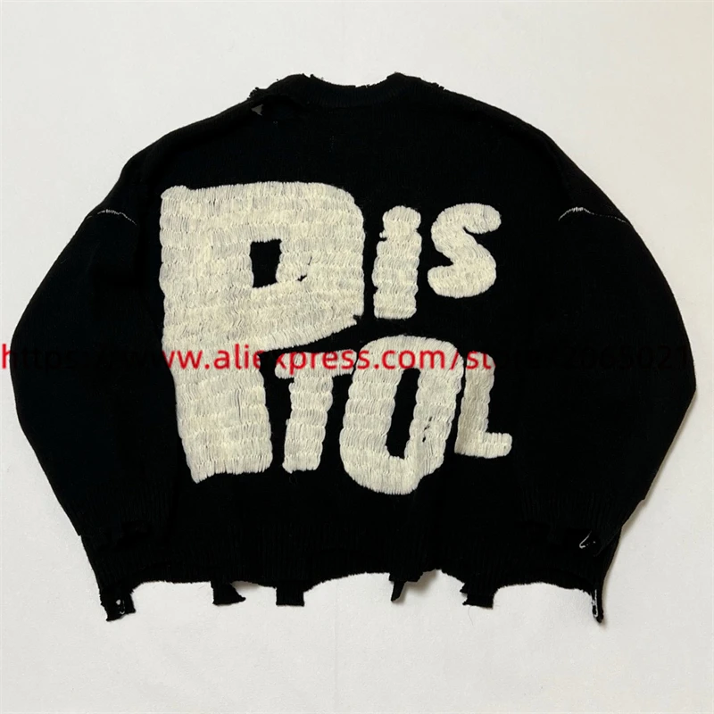 Maglione Black Hole SAINT Pistols Uomo Donna Felpe in maglia girocollo versione superiore 1:1