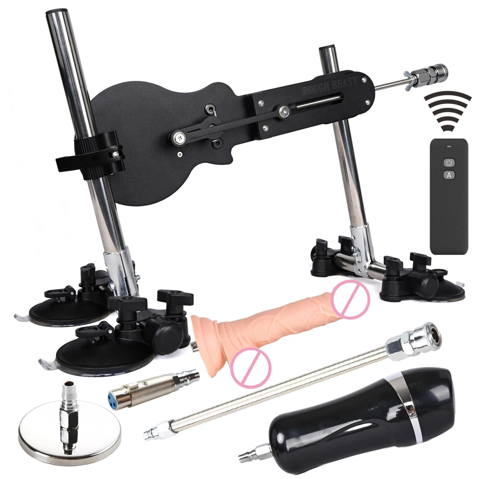 

ROUGH BEAST Sex Machine for Women and Men Automatic Wireless Masturabation with Quick Air Dildo Attachment Telescopic Sex Toys