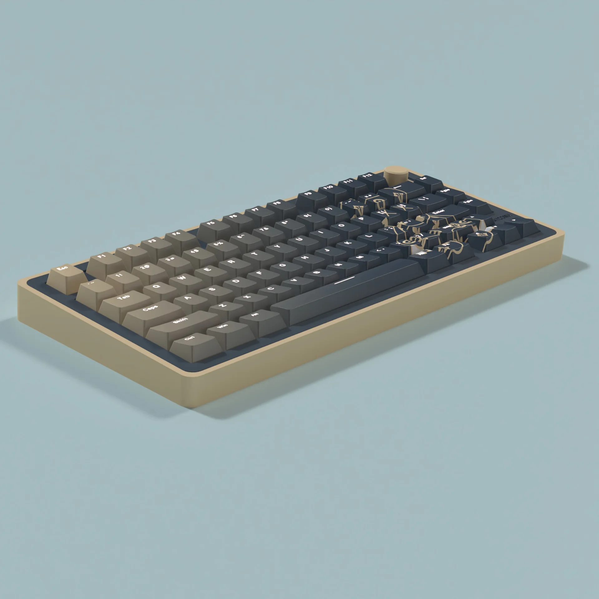 132 Keys Bear Gradient Keycaps Cherry Profiled Side-engraved Translucent MX Switch Full Set of PBT Mechanical Keyboard Keycaps