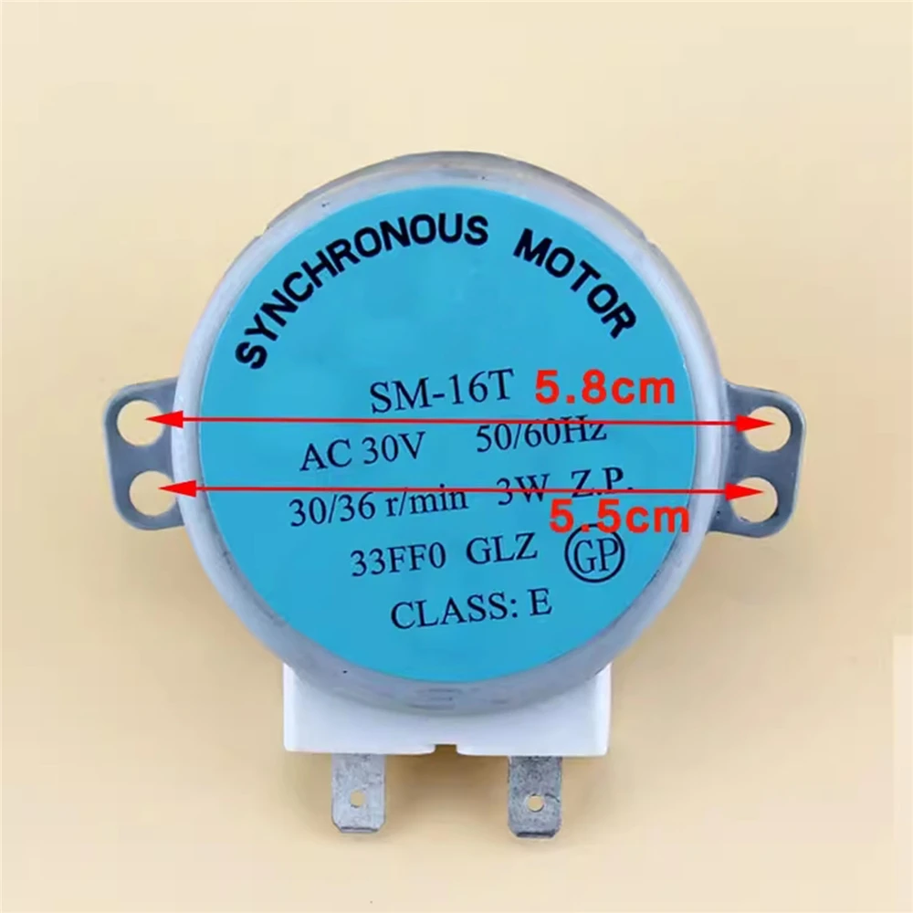 1pc AC30V 3W Synchronous Motor SM-16T Microwave Oven Replacement Stirrer Motor Flat Shaft for Galanz Accessories