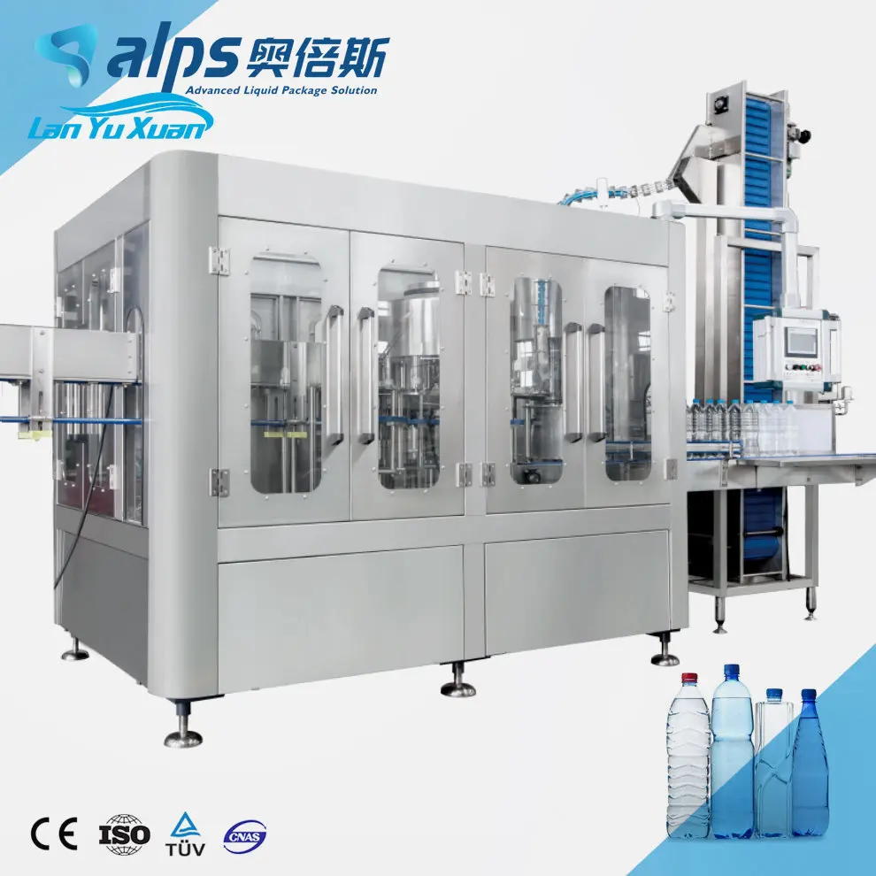 Factory Price Washing Bottling Capping Labeling Packing Machinery Drinking Mineral Pure Water Bottle Filling Machine 3in1