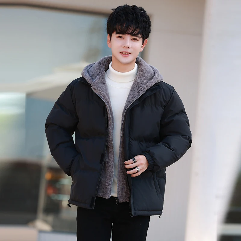 

Winter New Lamb Fleece Fake Two piece Cold proof Warm Cotton Jacket Outdoor Sports and Leisure Trendy Comfortable Padded Jacket