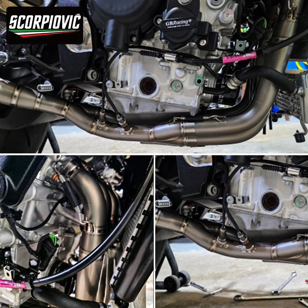 Titanium Exhaust Front Header Link Pipe Fit for S1000RR(2019‑2026) S1000R(2021‑2026)