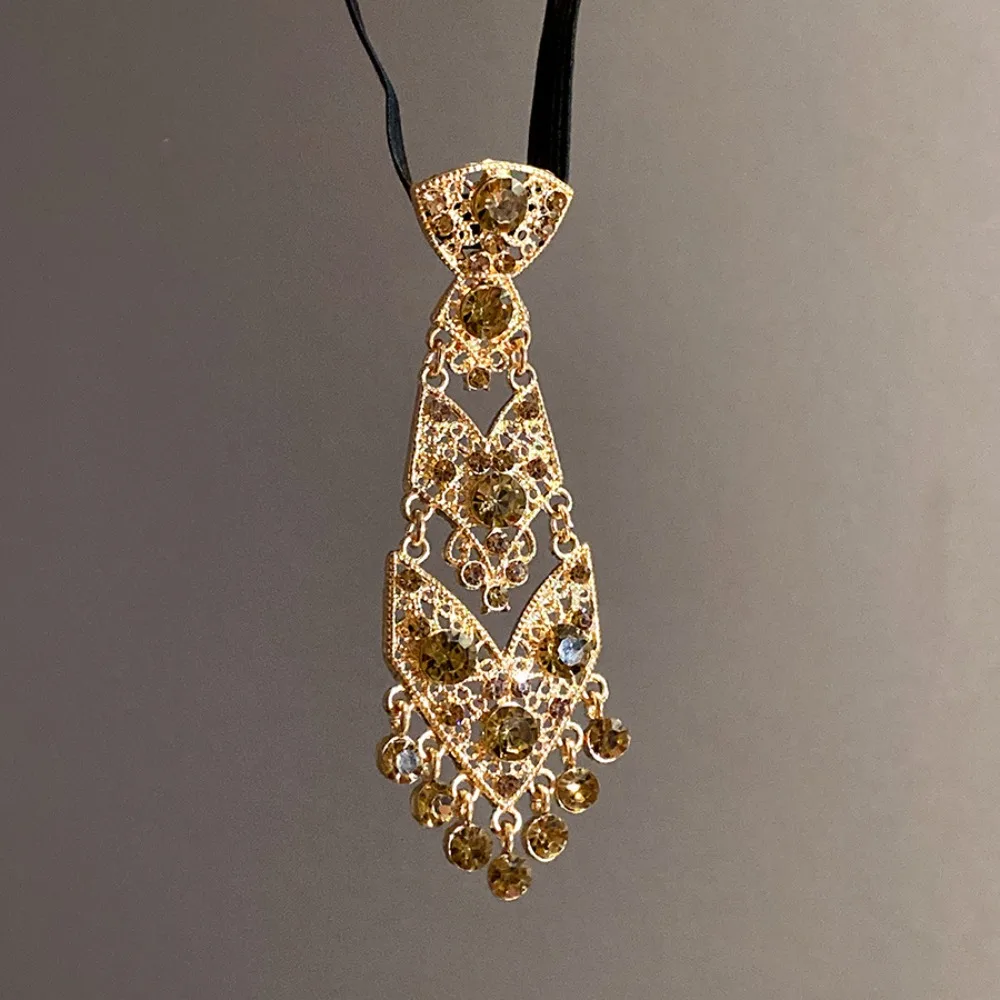 

Регулируемый галстук со стразами, роскошный джентльменский стиль, деловые галстуки, аксессуары для костюма, галстук с кисточками и кристаллами