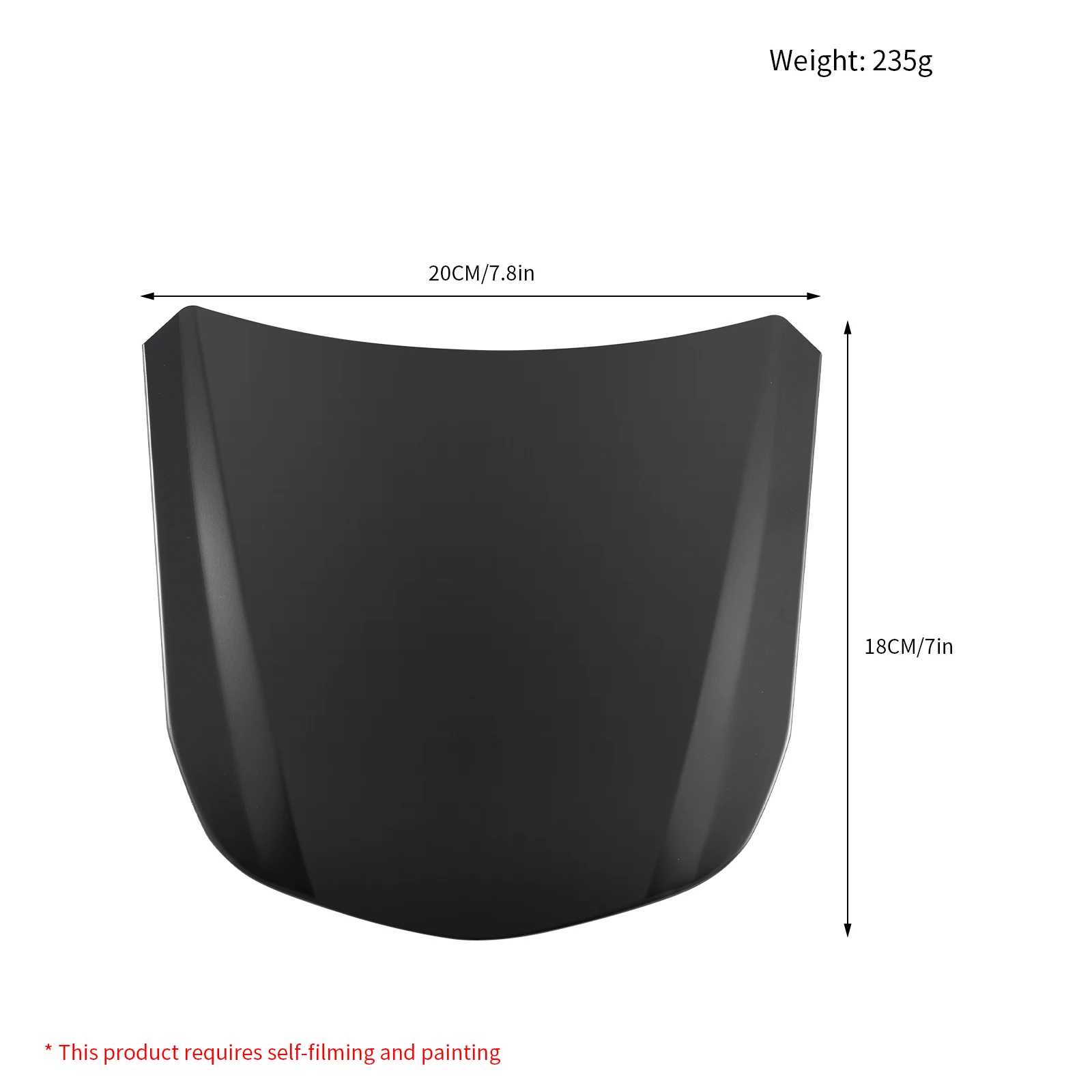 Car Mini Hood Display Model PPF Vinyl Wrap Testing Template Auto Bonnet Paint Spraying Demo Board Car Painting Coating Display