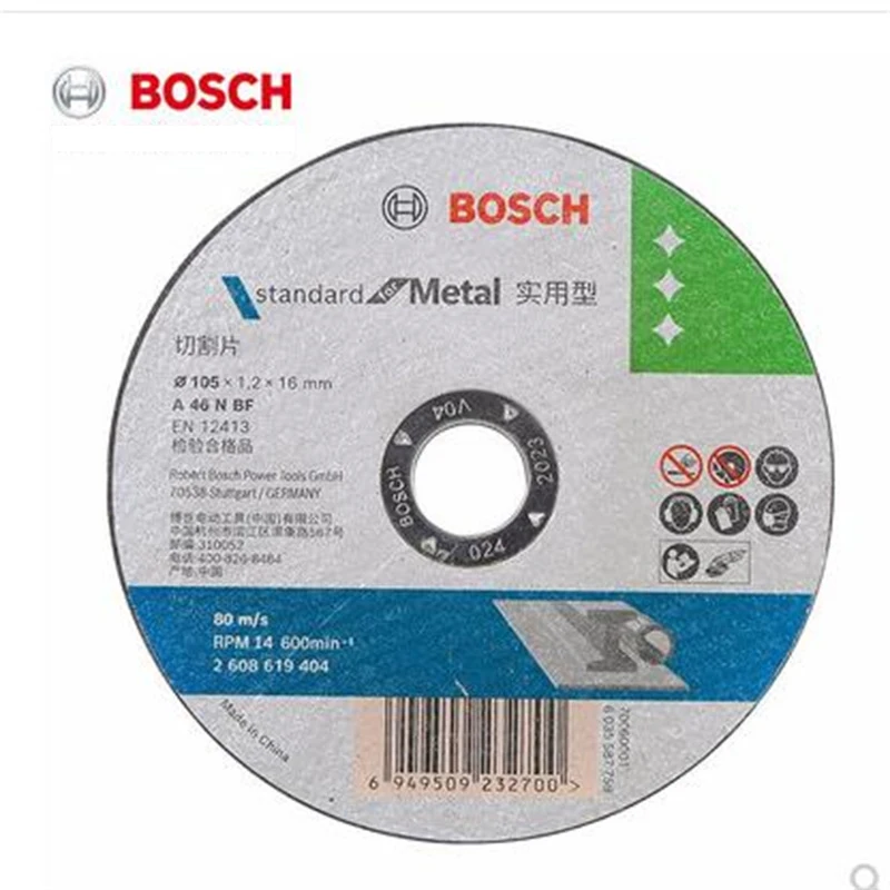 Imagem -03 - Bosch Metal Cutting Roda 105x1.2x16 mm Série Prática Disco para Angle Grinder Acessórios Tubo Perfil de Aço Inoxidável 10 Pcs