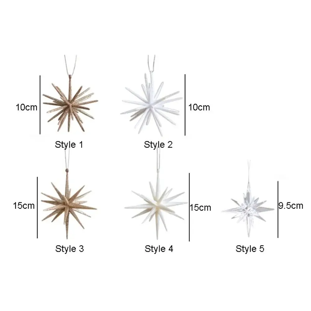 Pendurado árvore de natal estrela pingente fontes de festa explodindo estrela ornamento de natal adereços fotográficos transparentes