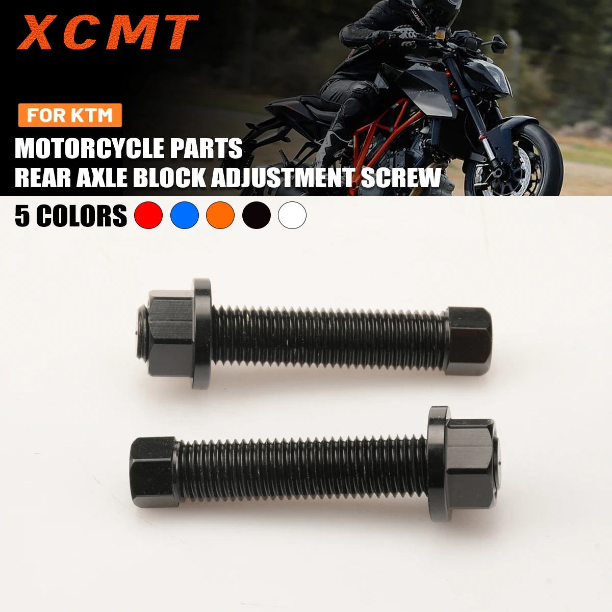 Motorcycle Accessories CNC Rear Axle Blocks Chain Adjuster Bolt For KTM 690-1290 ADVENTURE/DUKE/ENDURO/SXS/SMC/R 2004-2023