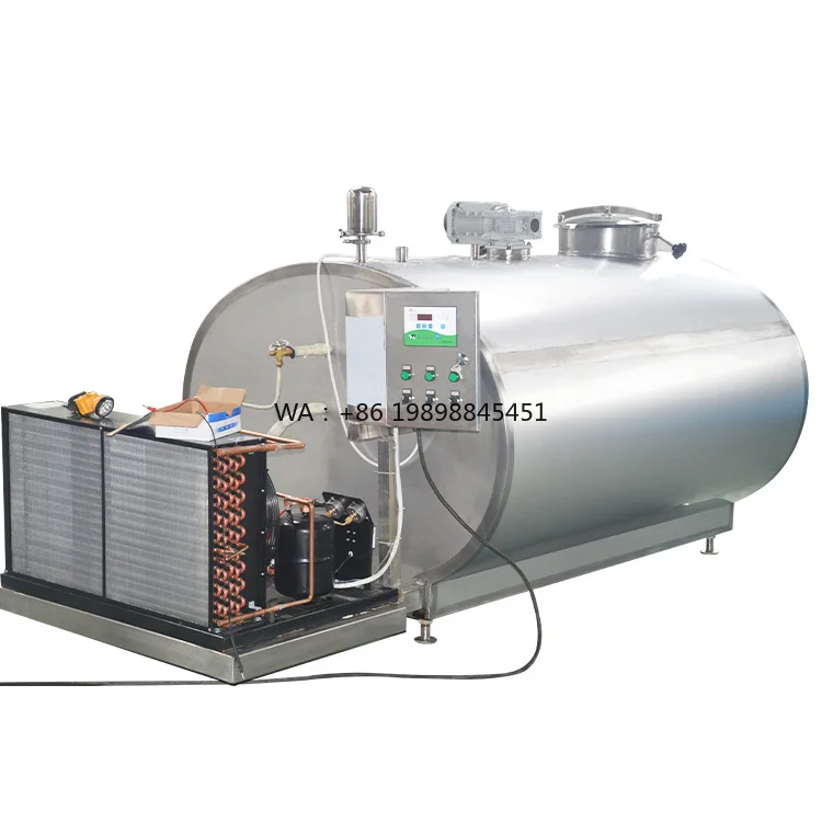 Milk Cooling Tank for Dairy Plant Milk Cooler 2000L 3000L 5000L Horizontal