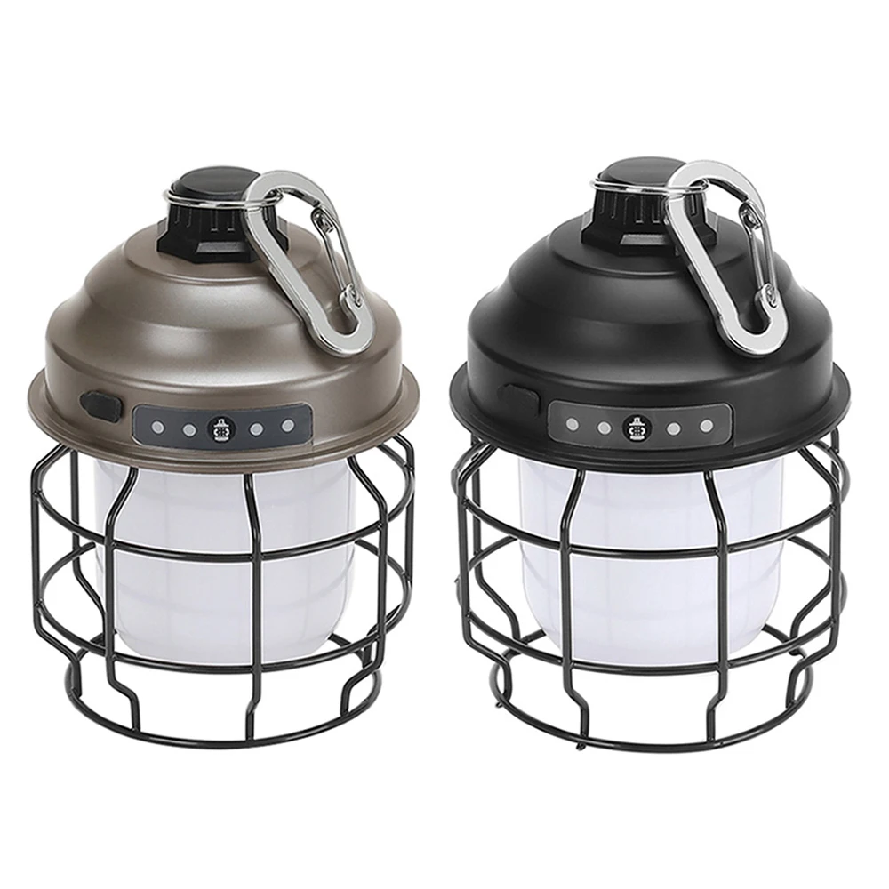 2023 LED Vintage Lantern Outdoor Rechargeable 3600mAh Bulit-in Battery Camping Lights Waterproof Railroad Lantern For Tent Yard