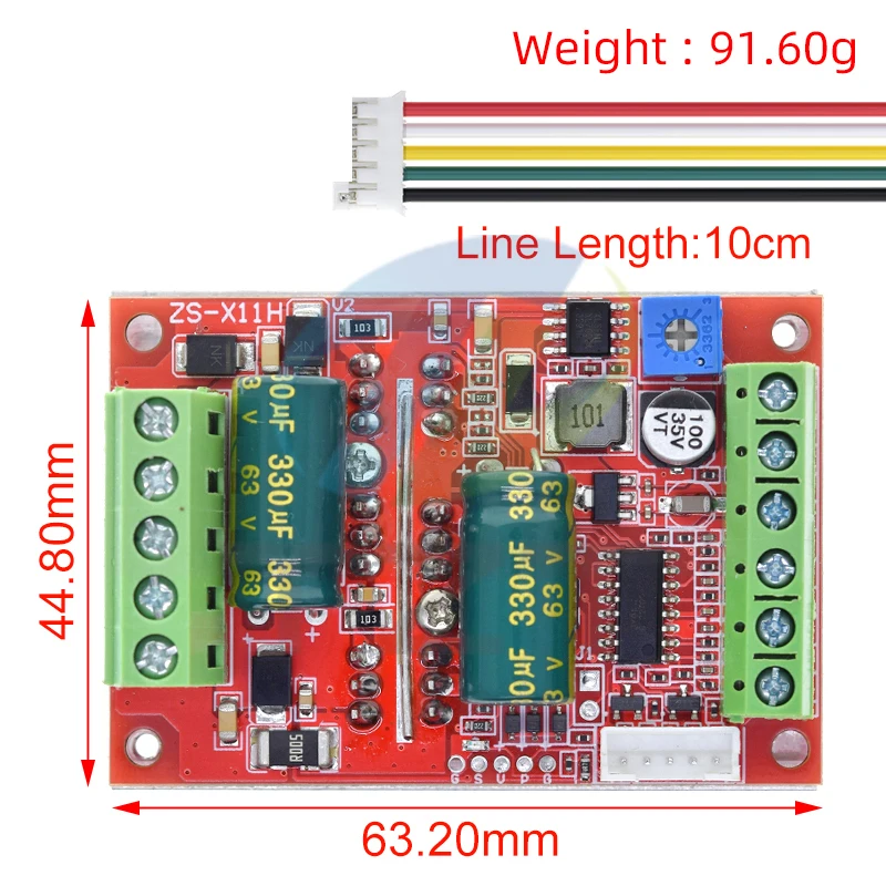 DC 6-60V 400W BLDC Three Phase DC Brushless Motor Controller PWM Hall Motor Control Driver Board 12V 24V 48V