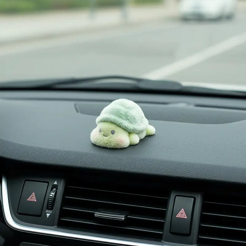 5Pcs Cute Little Turtle Car Ornament Electric Car Decompression Small Ornaments For Car Center Console Decoration