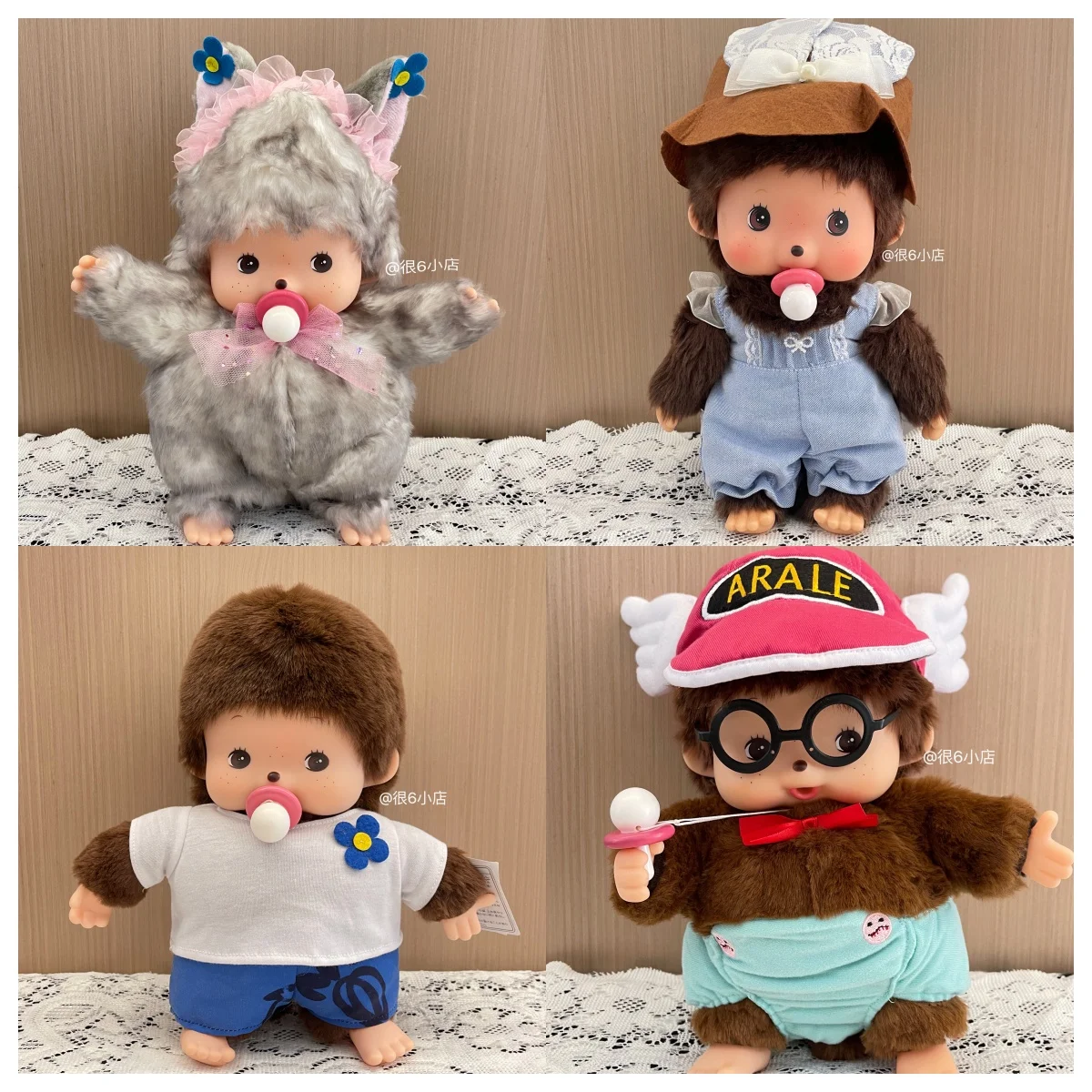 

Оригинальная копия, 30 см, большая плюшевая кукла Monchhichi, кукла-одевалка, кавайные украшения, игрушки для сна, детские подарки на день рождения