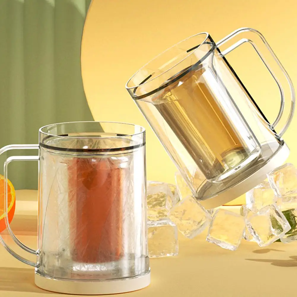 

PP Material Creative Chilled Cup Liquid Refrigerator Chilled Cold Cup Interlayer Drink Cup With Beer Drink Cup Chilled Cup J9B5