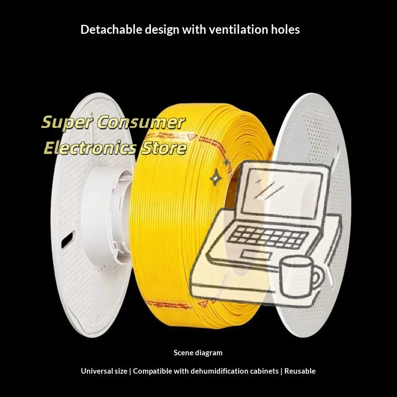 Eco-Friendly Reusable 3D Printer Spool 1Pcs for 1KG Refill Filament Compatible with Bambu Lab Maker DIY Printing Kits