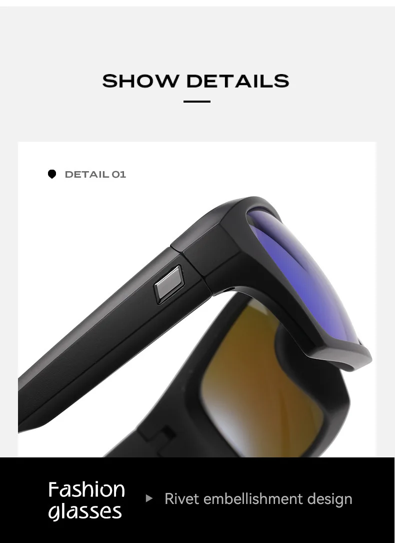 Neue Mode Polarisierte Sonnenbrille Männer Falten Quadrat Sonnenbrille Für Frauen Vintage Tragbare Falten Fahren Brillen Shades UV400 – Detail 7