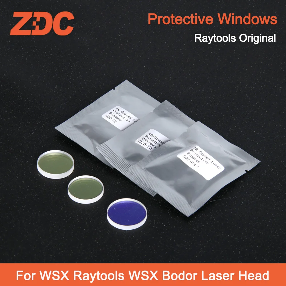 Lente de ventana de protección láser de fibra para WSX Precitec Raytools, cabezal láser Bodor WSX, Dia18/20/24.9/27.9/30/34/37