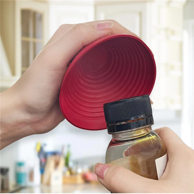 Multipurpose Home Silicone Jar Opener Pot Holder Anti-Skid Bottle Grip Pad Multifunctional Corkscrew Kitchen Tools