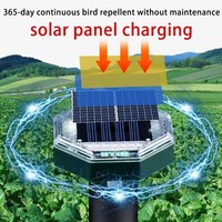 2PCS Waterproof Solar Powered Animals Repeller Solar Powered Plastic Ultrasonic Snake Repellent Eco-friendly Energy Conservation