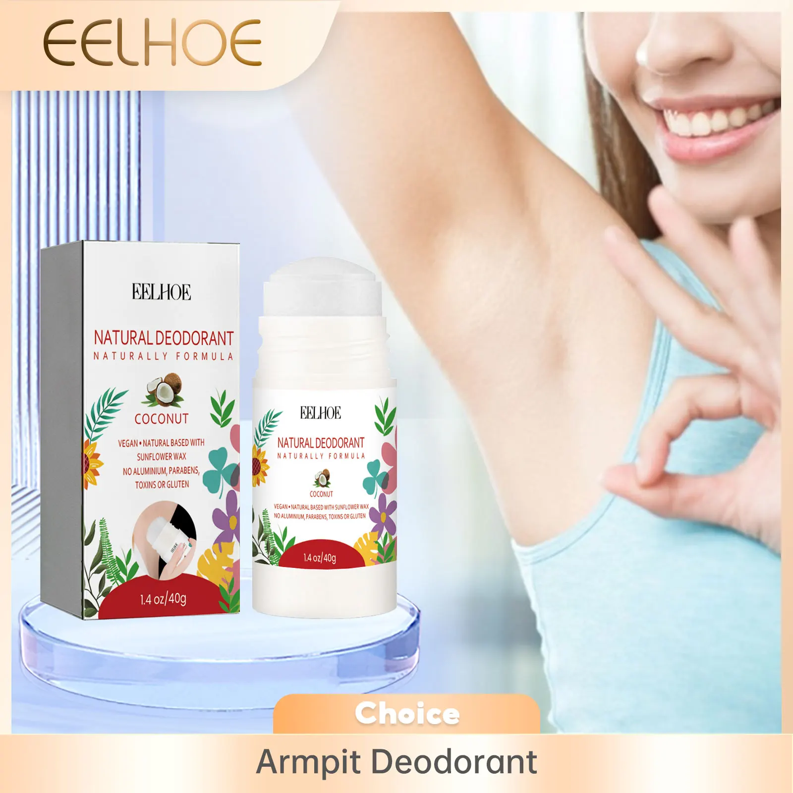 Underarm Odor Deodorants Eliminate Armpit Bad Smell Antiperspirants Remove Sweat Odor Keep Natural Refreshing Long-lasting Care