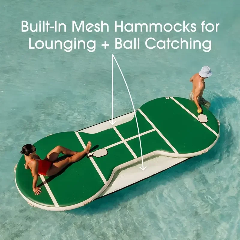 Portable Inflatable Floating Pickleball CourtFloating Island Inflatable Water Park Floating Platform Inflatable Deck