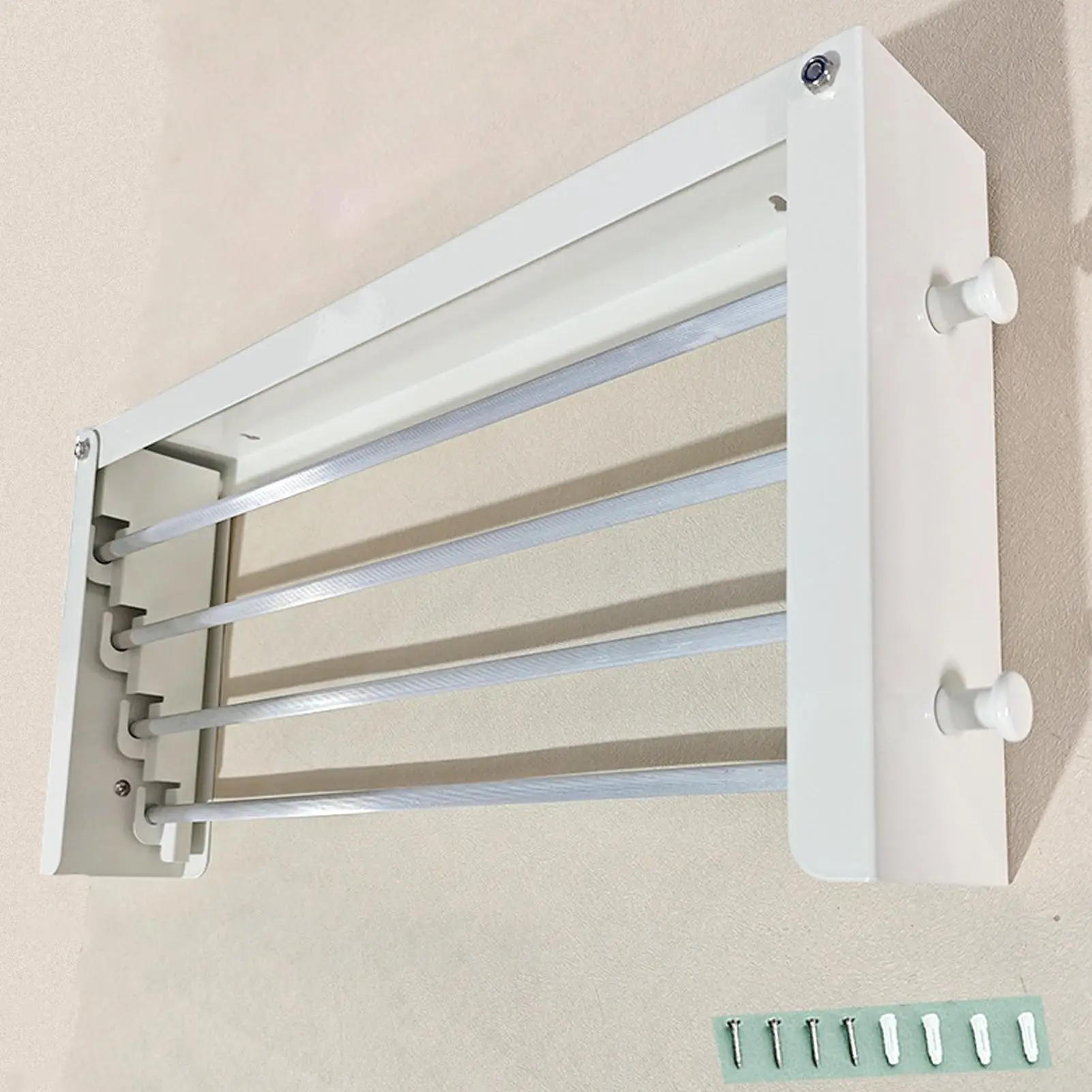 Secador de ropa para balcón montado en la pared, ahorro de espacio, para ventanas y paredes, práctico y duradero, fácil de colgar