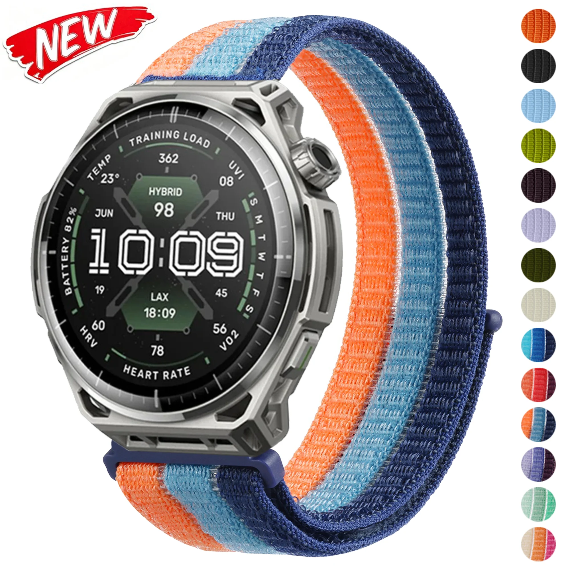 20mm 22mm Nylon Loop Strap for Amazfit Balance 3 2/Bip Max 6 5/Active Max/T-Rex 3 Pro 48mm 44mm Bracelet Amazfit Active 3 2 Band