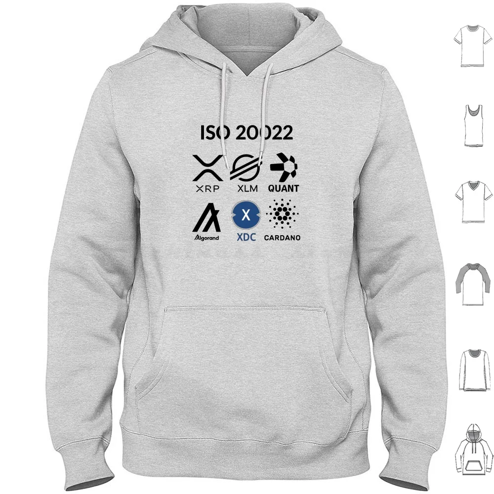 Iso 20022 Quant Xrp Xlm Xdc Ada Algo sweats à capuche à manches longues Iso20022 Finance le Standard Qnt Xrp Xlm Xdc Algo Algorand