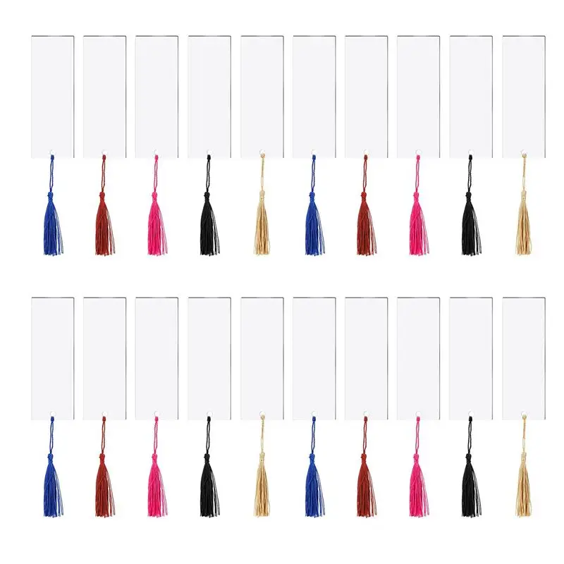 aef1-40pcs-blank-acrylic-bookmark-set-craft-clear-acrylic-blank-bookmark-with-40pcs-mini-bookmark-tassel-for-diy-projects