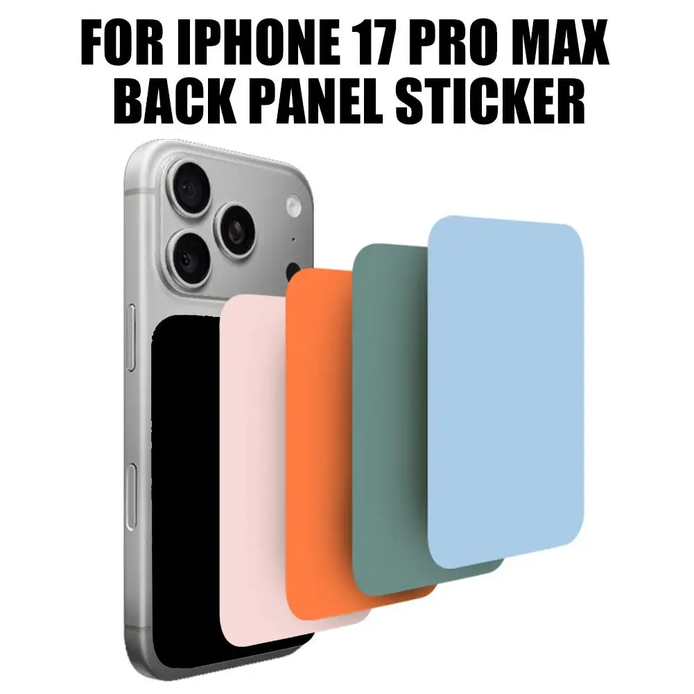 

Для Iphone 17 Pro Max наклейка на заднюю панель, однотонная серия, наклейки, половина тела, задняя крышка, защитная наклейка, пленка