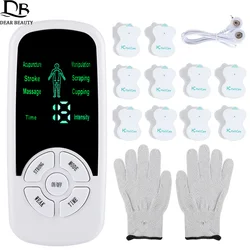 EMS Pulse Elektrische Spierstimulator 20PCS Elektroden Patch Digitale Tientallen Acupunctuur Meridiaan Fysiotherapie Body Massager