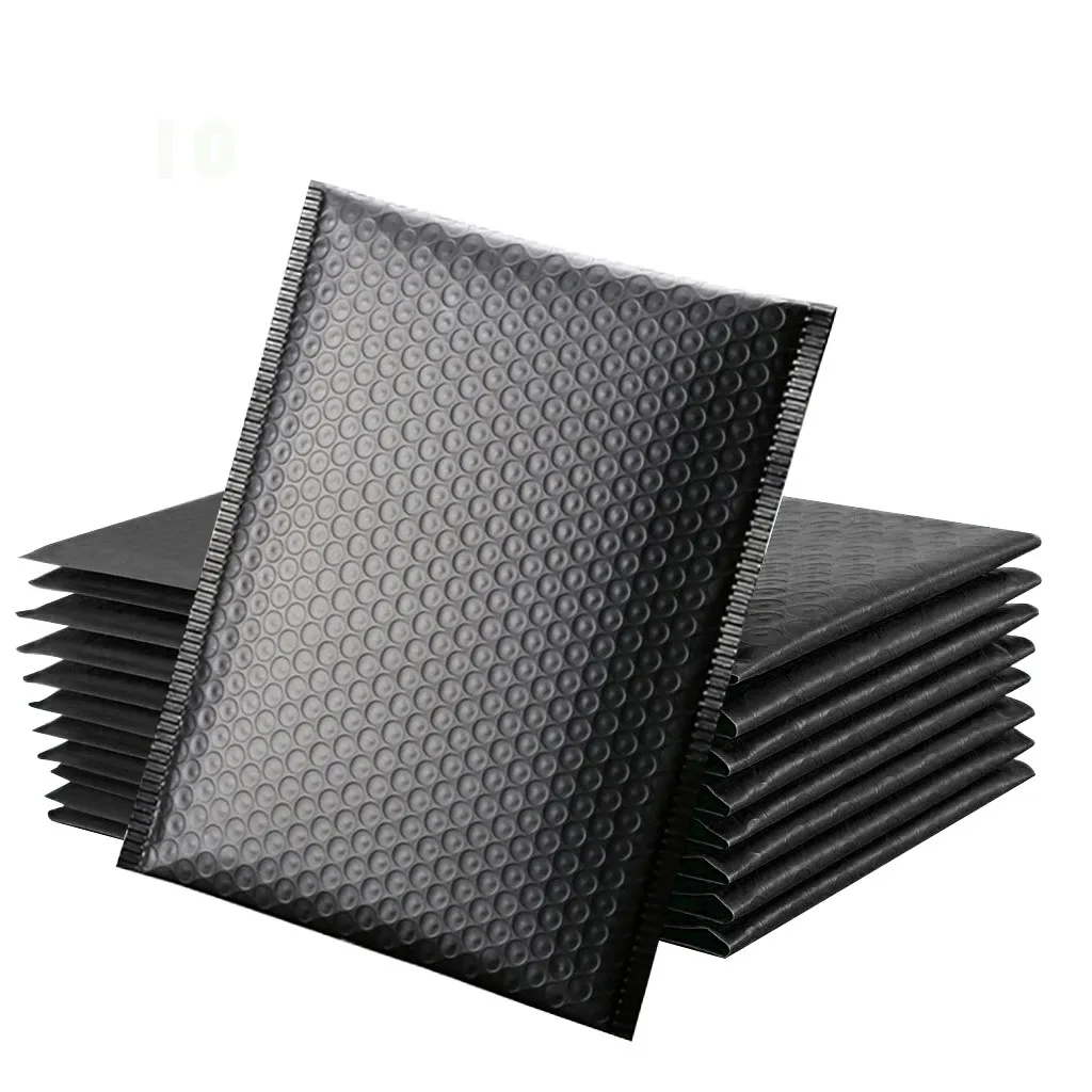 

10pcs Bubble Mailers Padded Envelopes Lined Poly Mailer Self Seal Black Storage Organizers Organiseurs Rangement Accessories