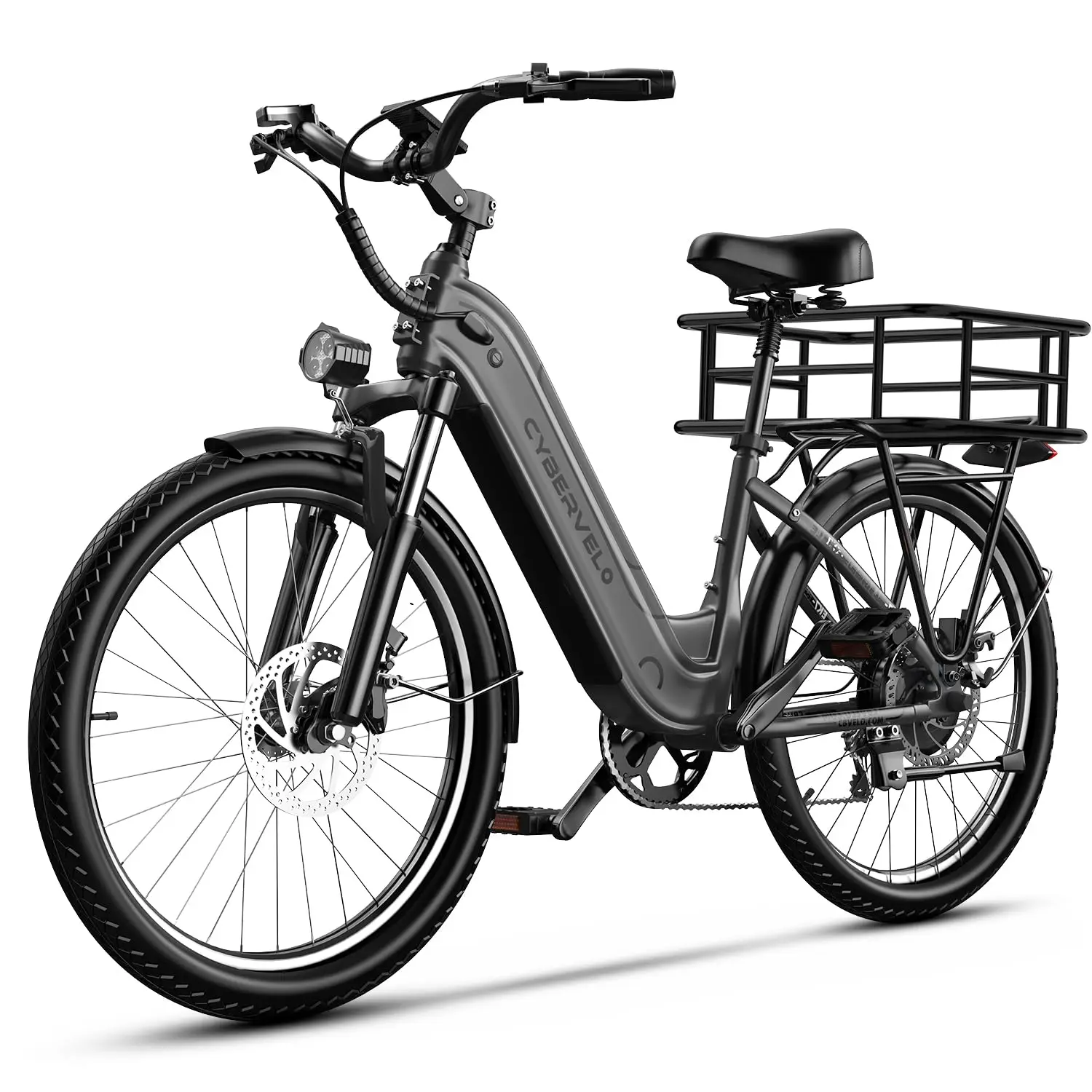 Cybervelo 750W Peak Electric Bike for Adults,up 80 Miles Removable Battery Ebike, 26" Electric E Bike with 7-Speed,Adult Electri image 18