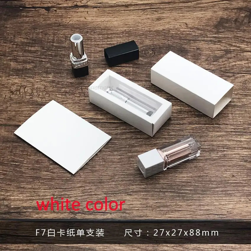 50pcs/lot 2.7x2.7x8.8cm 10ml  Multicolor Paper Drawer Style Packaing Boxes Lipstick Essential Oil Perfume glass Bottle gift box