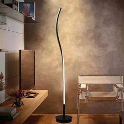 Modern LED Floor Lamp RGB Long Strip Vertical Lighting Remote Control Dimmable Light Bedroom Living Room Sofa Corner Led Fixture